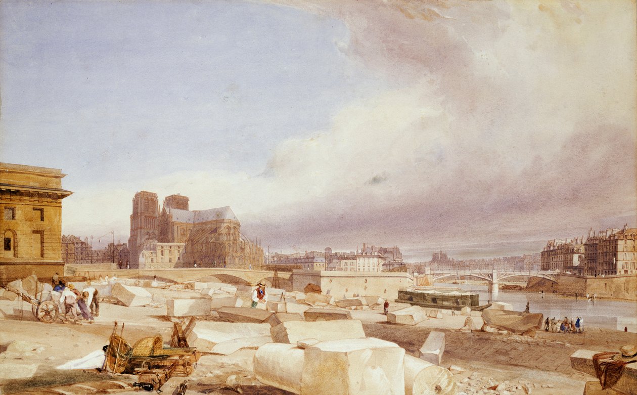 Notre Dame z Quai St. Bernard od Thomas Shotter Boys