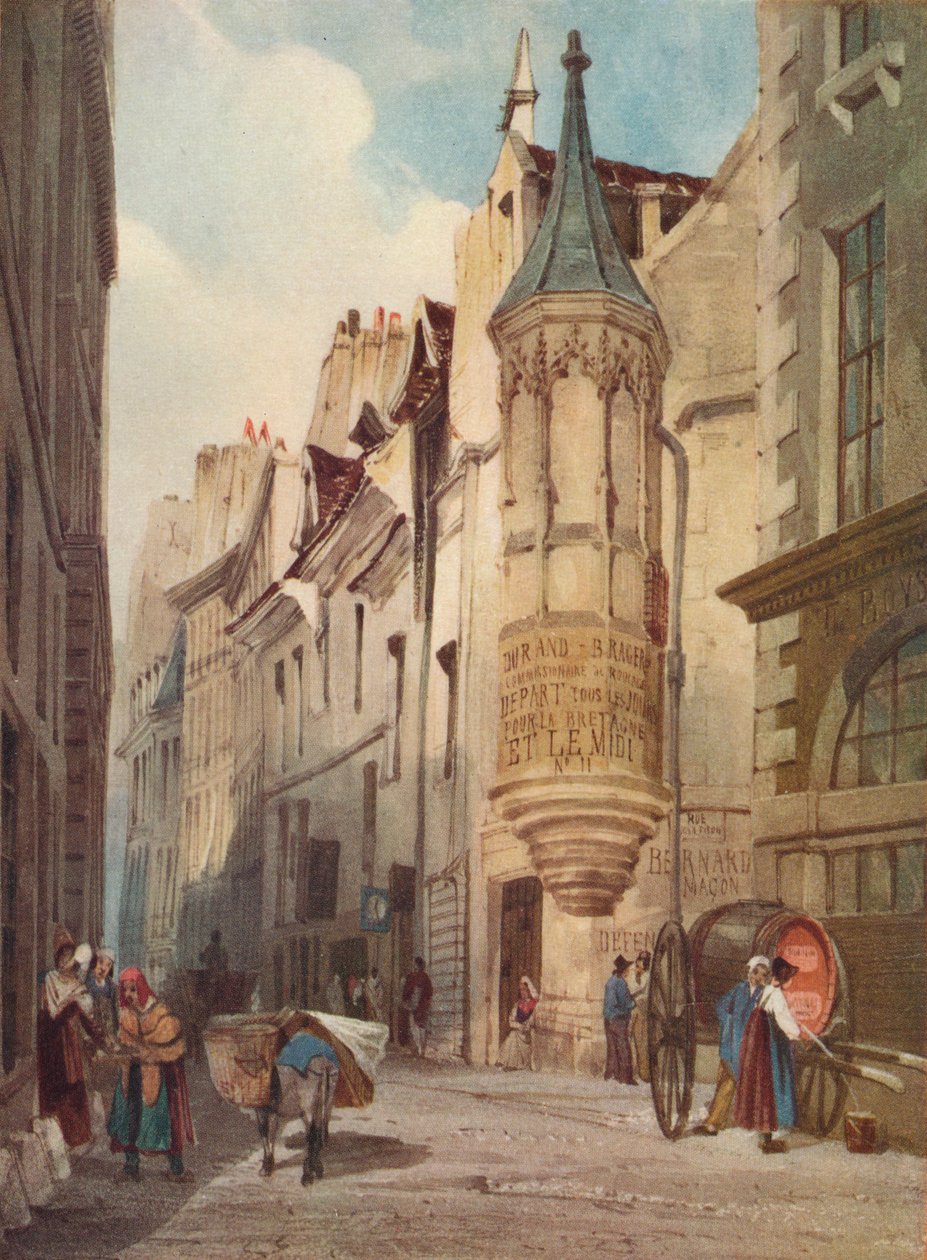 Pařížská pouliční scéna Dům admirála Colignyho, 1831, 1923 od Thomas Shotter Boys