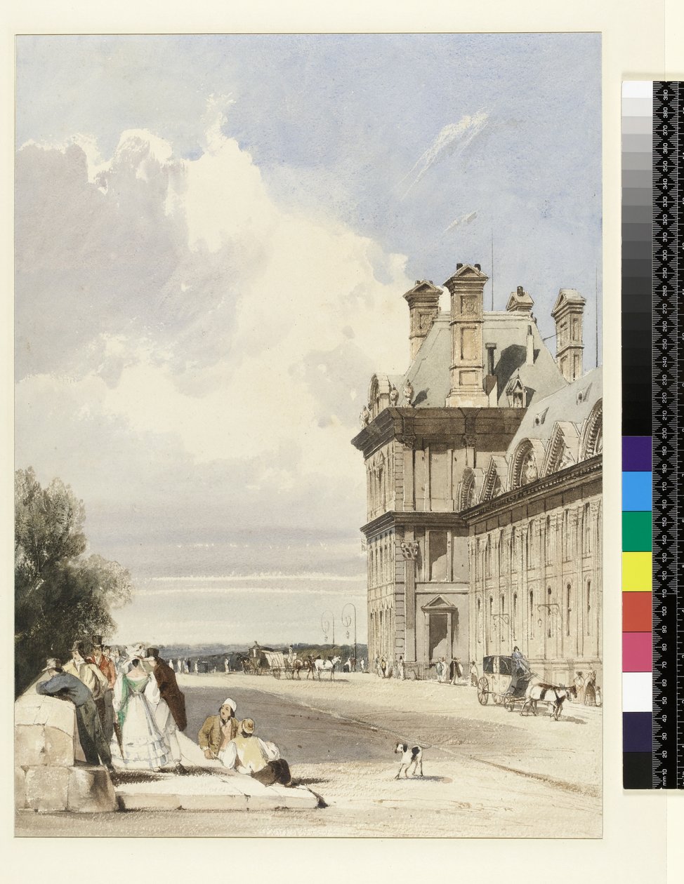 Pavilion de Flore, Tuileries, Paříž, kolem roku 1829 od Thomas Shotter Boys
