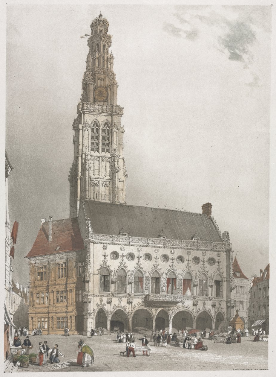 Malebná architektura v Paříži, Gent, Antverpy, Rouen: L