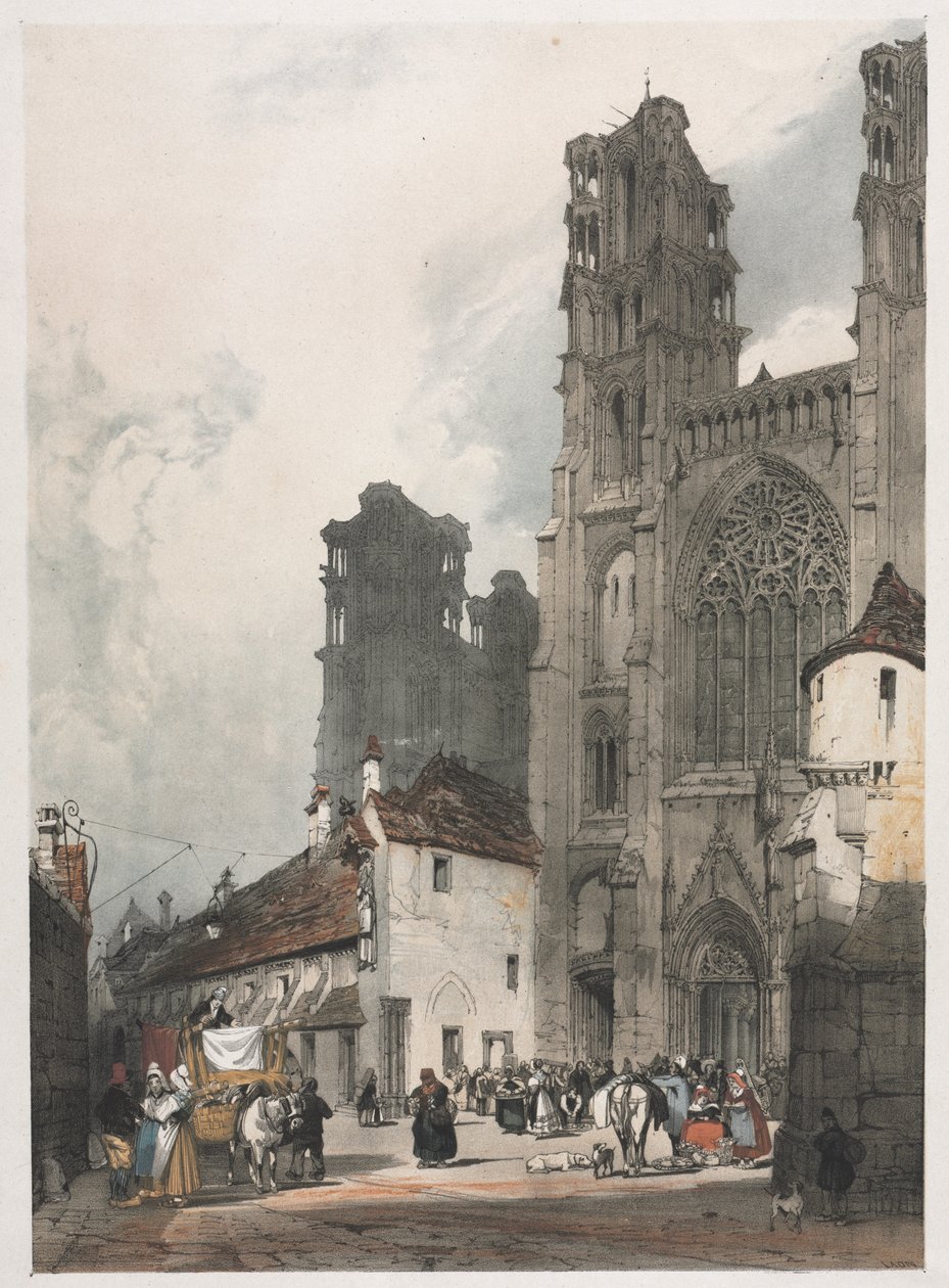 Malebná architektura v Paříži, Gent, Antverpy, Rouen: Laon, Francie od Thomas Shotter Boys