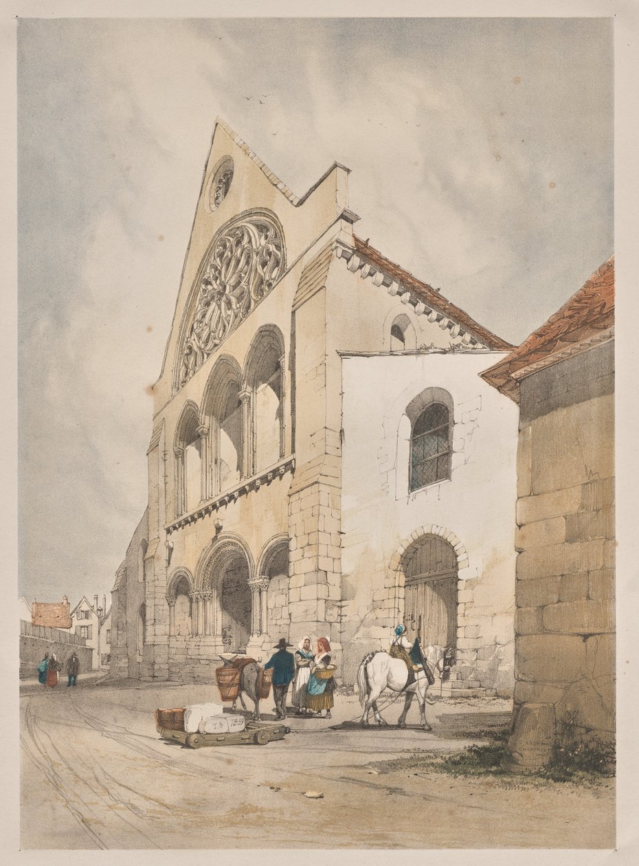 Malebná architektura v Paříži, Gent, Antverpy, Rouen: St. Andre, Chartres, Francie od Thomas Shotter Boys
