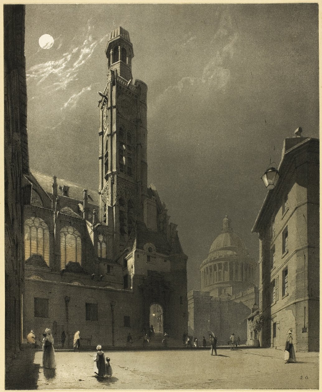 St. Etienne du Mont a Pantheon, Paříž od Thomas Shotter Boys