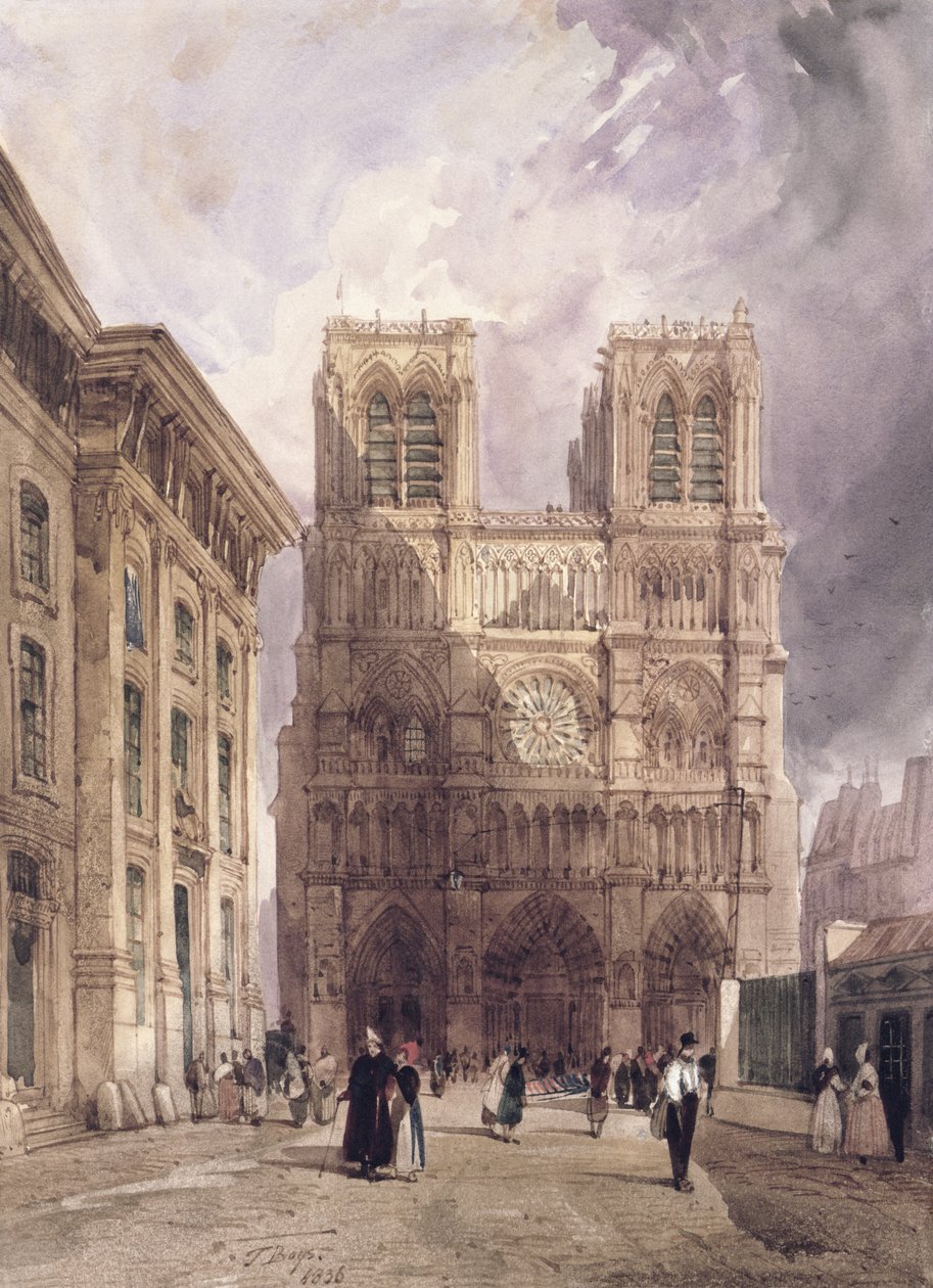 Katedrála Notre Dame, Paříž od Thomas Shotter Boys