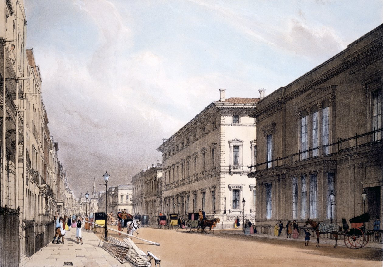 Klubové domy, Pall Mall, 1842 od Thomas Shotter Boys
