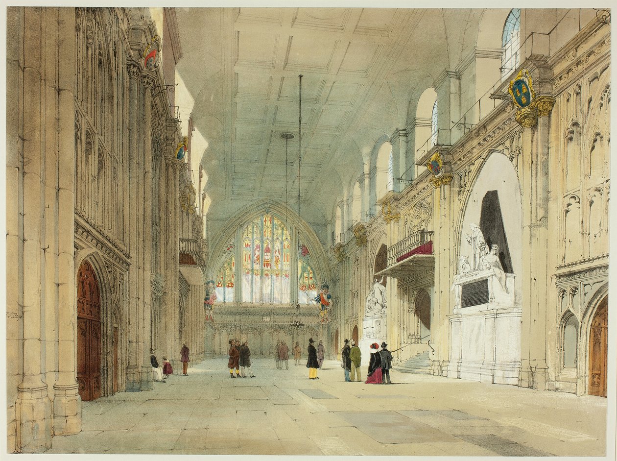 The Guildhall, deska 25 z Original Views of London as It Is od Thomas Shotter Boys