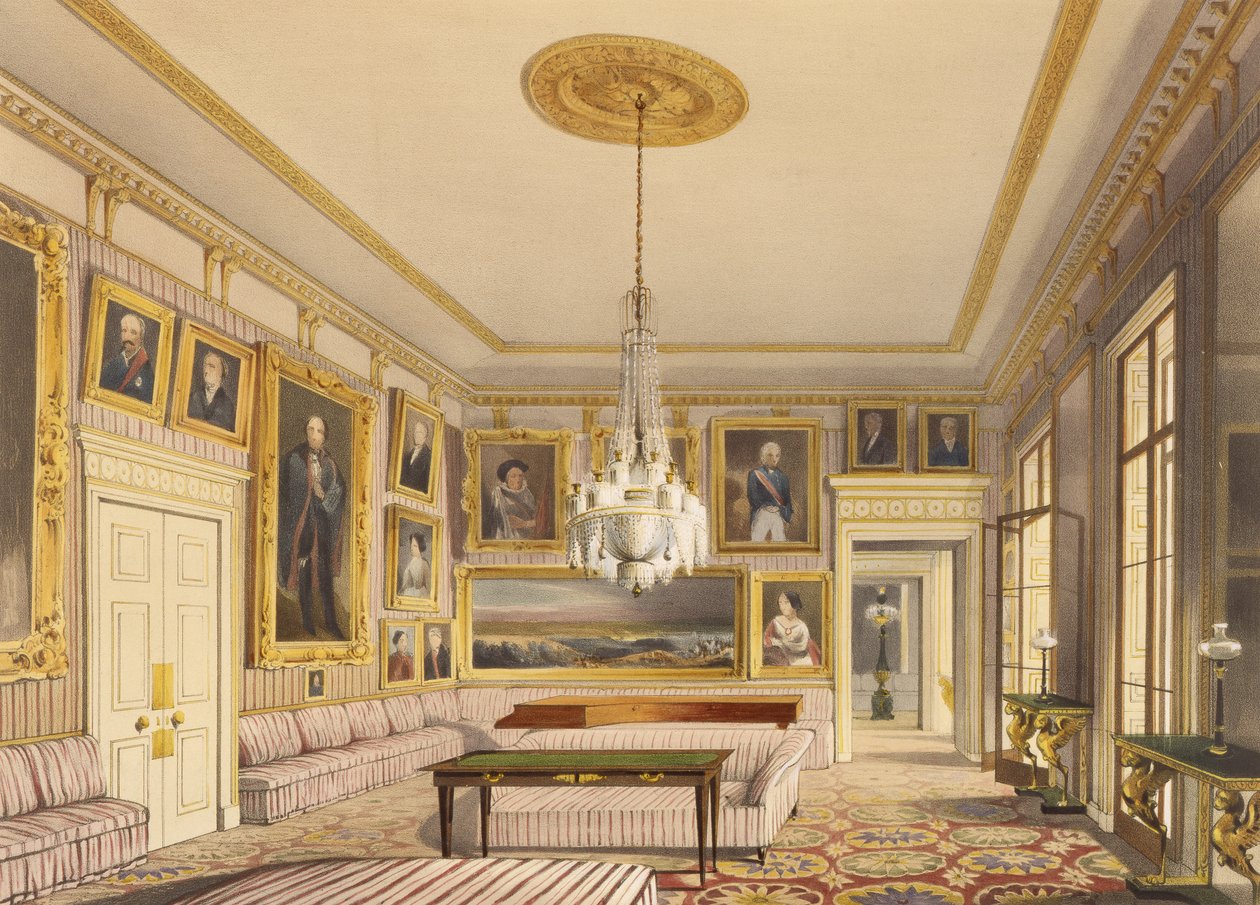 Pruhovaný přijímací pokoj, Apsley House, 1853 (tisk) od Thomas Shotter Boys