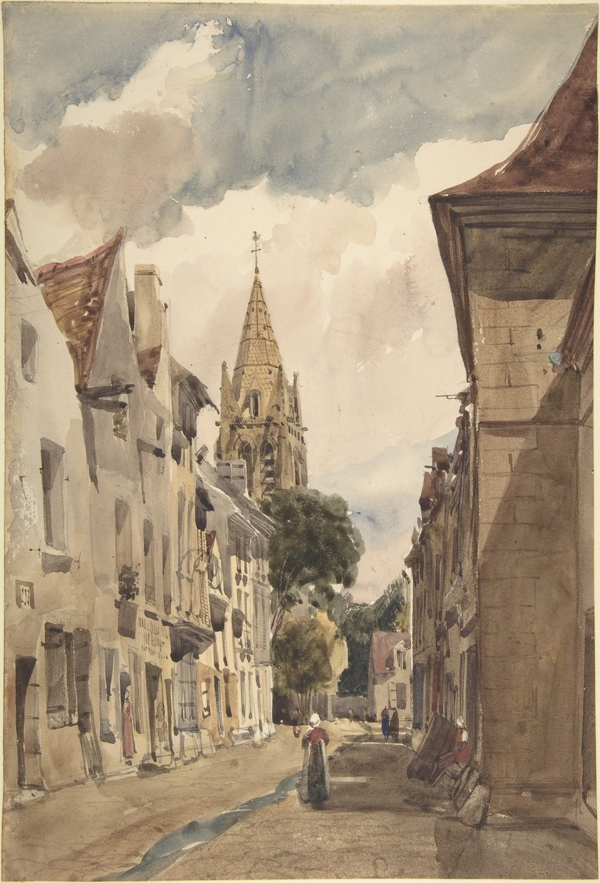 Pohled na Issy (Ulice v Issy-les-Moulineaux, Seine) od Thomas Shotter Boys