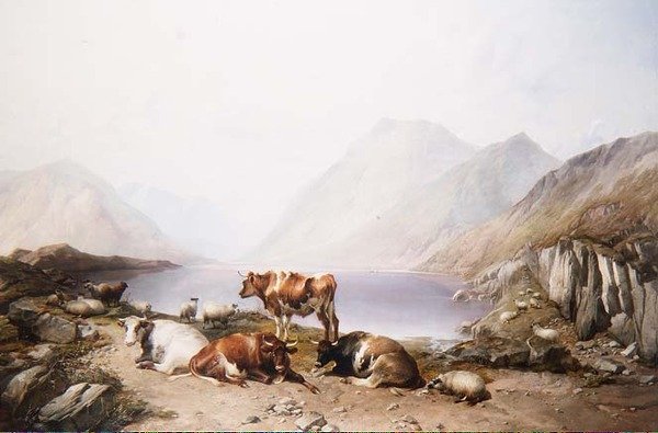 Zastávka na drove, Loch Etive od Thomas Sidney Cooper