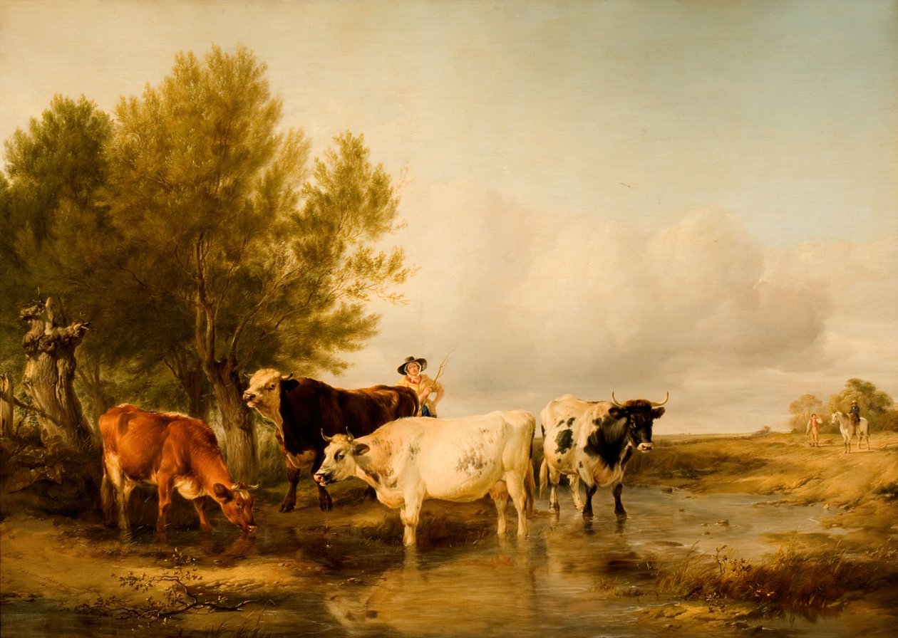 Dobytek v proudu, 1841. od Thomas Sidney Cooper
