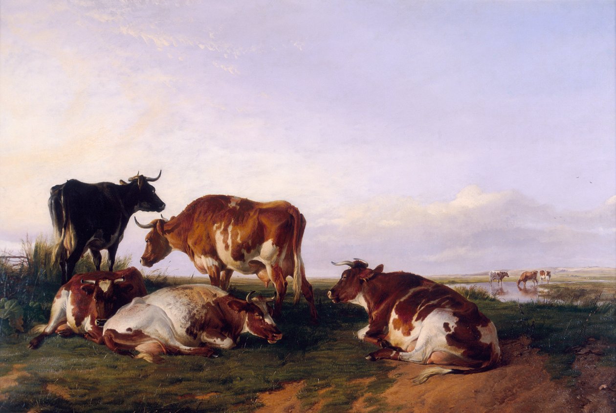„Krajina a dobytek“, 1868 od Thomas Sidney Cooper