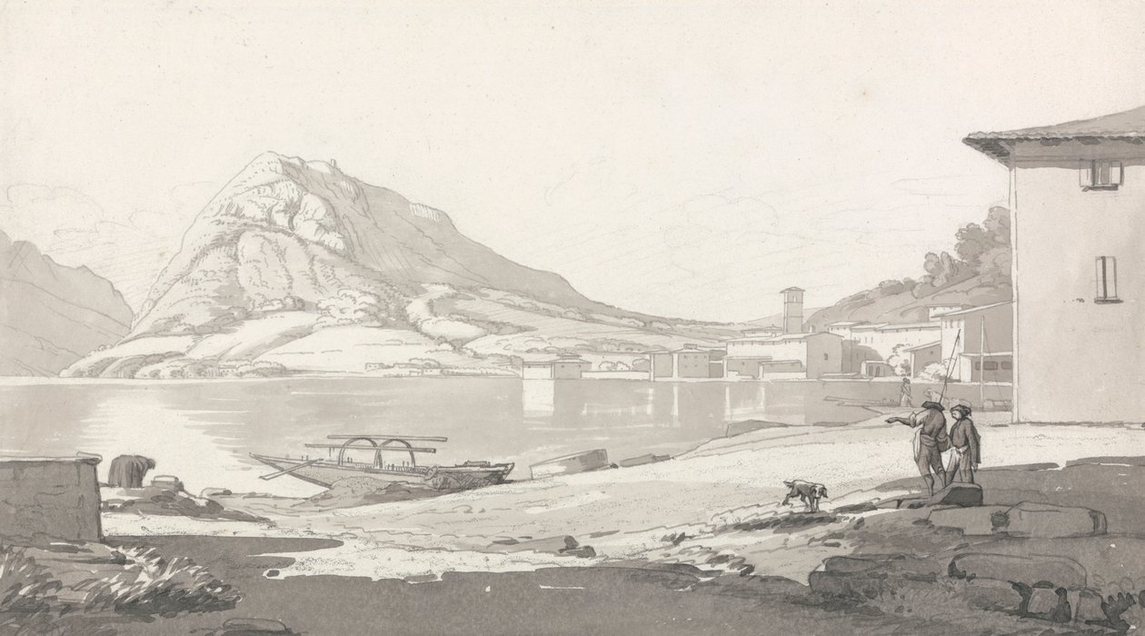 Město a jezero Lugano od Thomas Smith of Derby