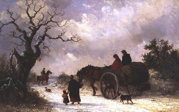 Home from Market (olej na plátně) od Thomas Smythe