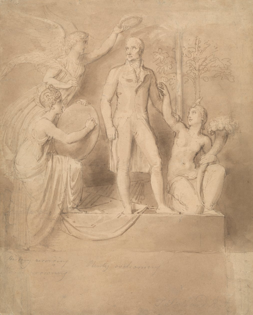 Studie pro Wellingtonův památník od Thomas Stothard