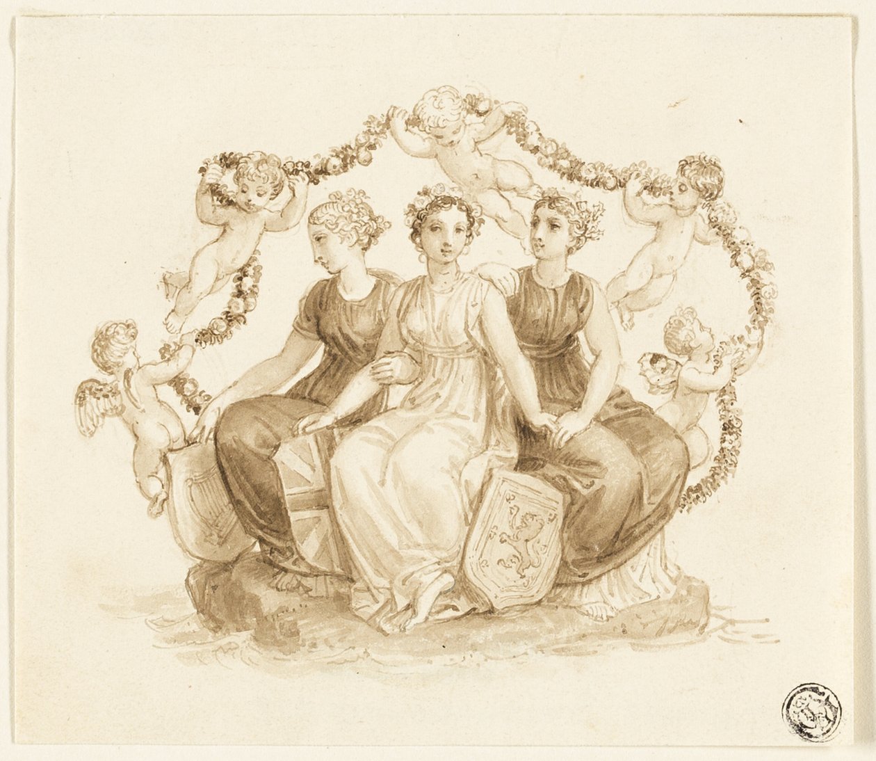 Alegorie Anglie, Skotska a Irska od Thomas Stothard