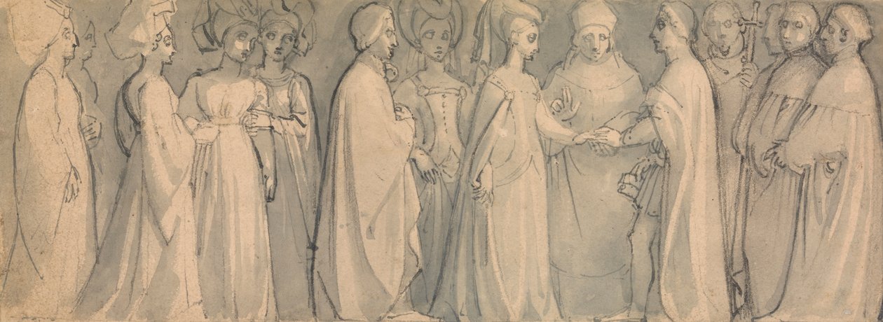 Vlys středověké svatby od Thomas Stothard