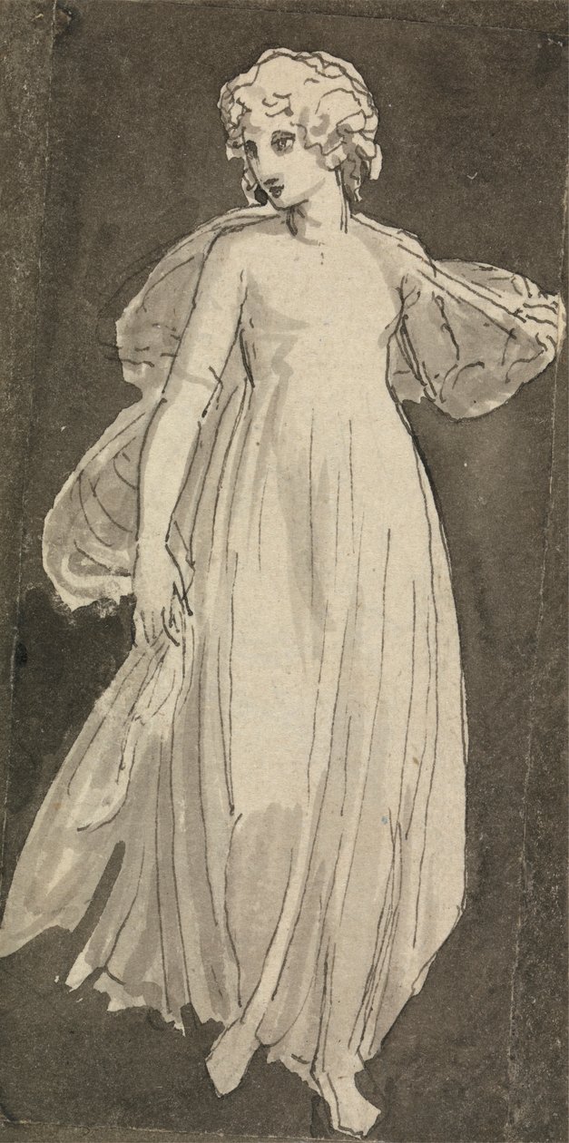 Dívka, po celé délce, přední strana od Thomas Stothard