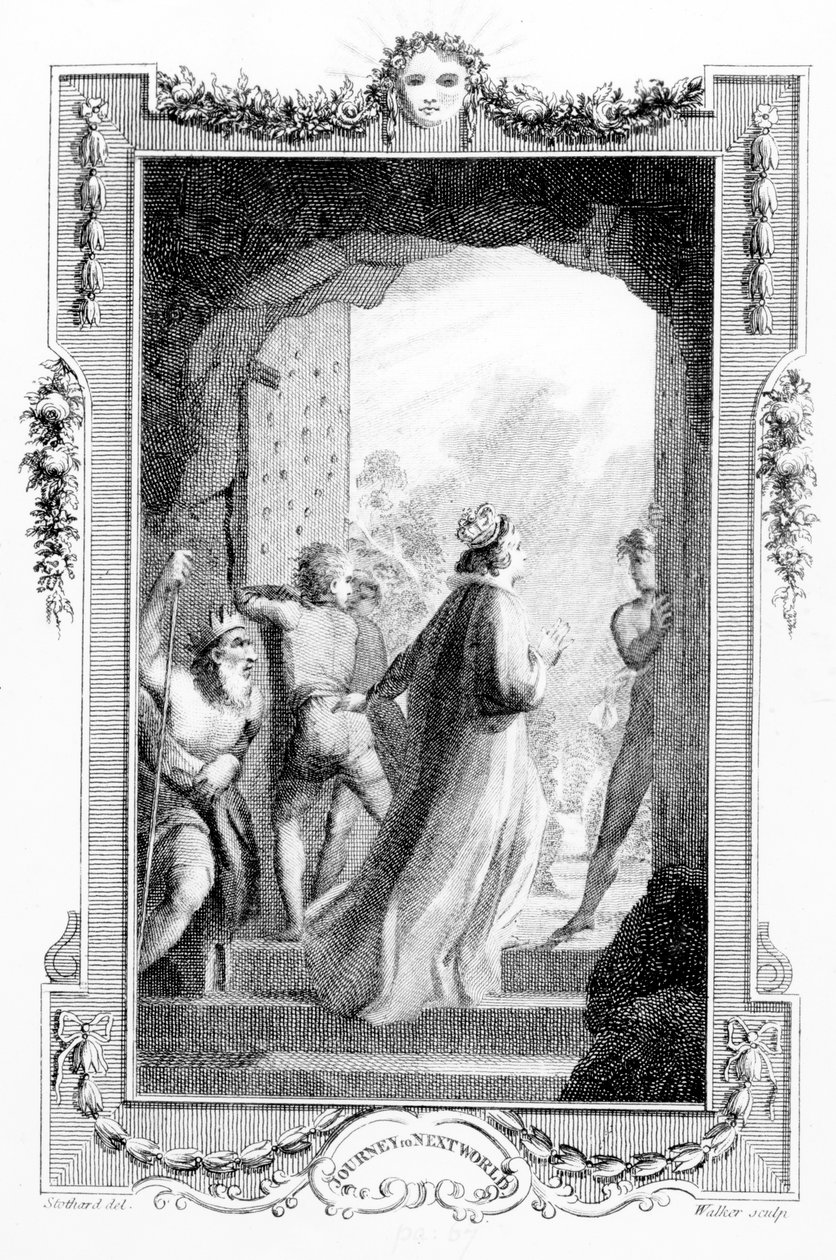 Ilustrace z „Cesta z tohoto světa do dalšího“ od Henryho Fieldinga, vyryla Anthony Walker, 1783 od Thomas Stothard