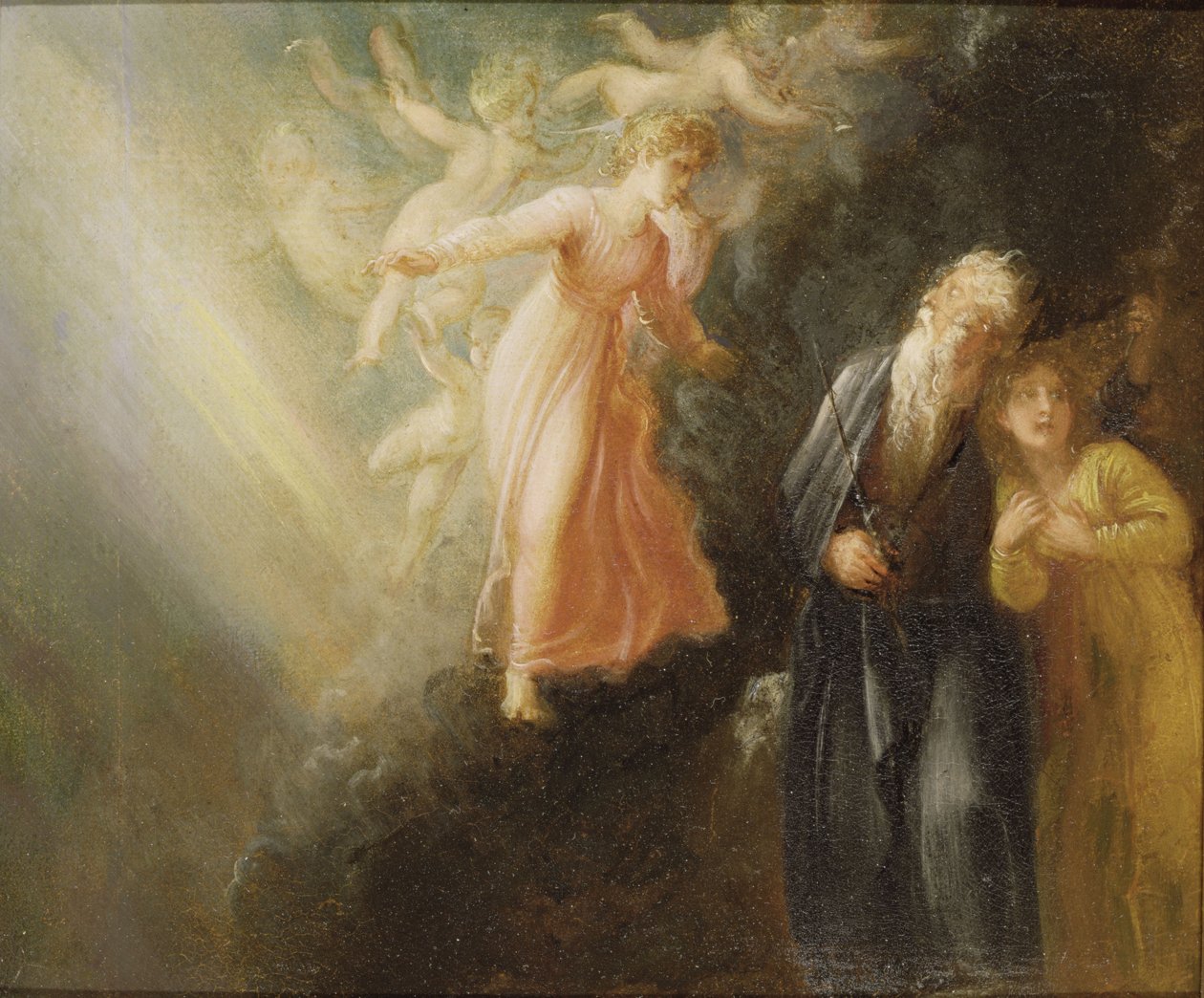 Prospero, Miranda a Ariel, z 