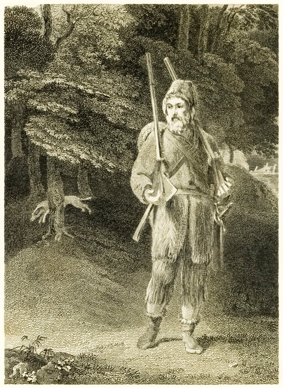 ?Lov Robinsona Crusoe? z ?Život a podivná překvapivá dobrodružství Robinsona Crusoe nebo York, Mariner? od Daniela Defoe od Thomas Stothard
