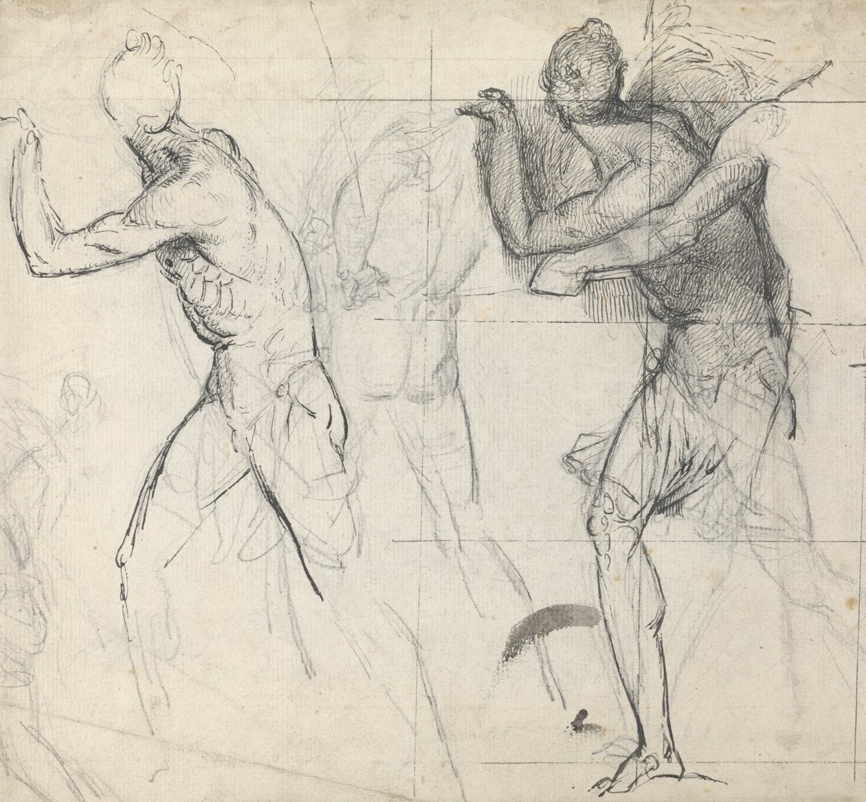 Náčrt klasických figurek v akci od Thomas Stothard