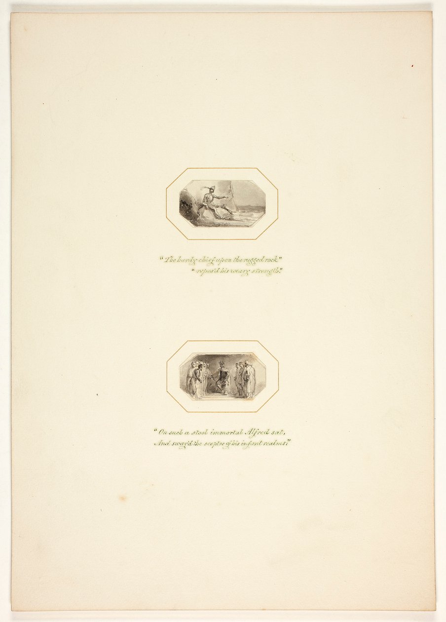 Studie pro tabuli z díla The Task od Thomas Stothard