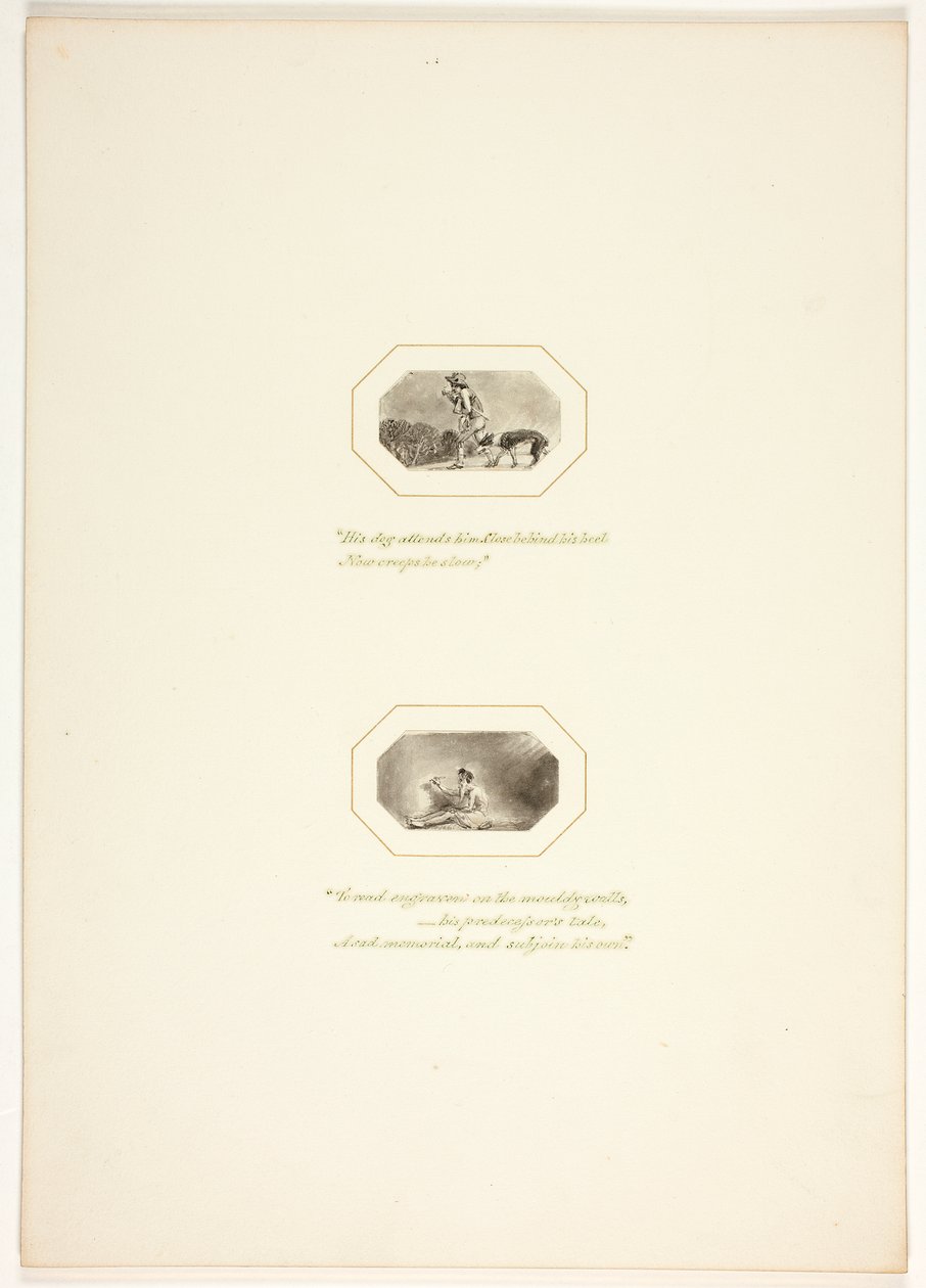 Studie pro tabuli z „The Task“ od Thomas Stothard
