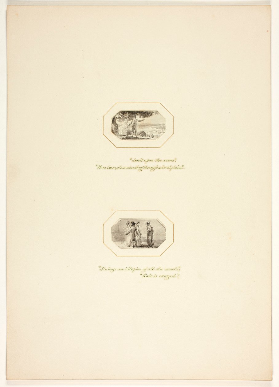 Studie pro desku z Úkolu od Thomas Stothard