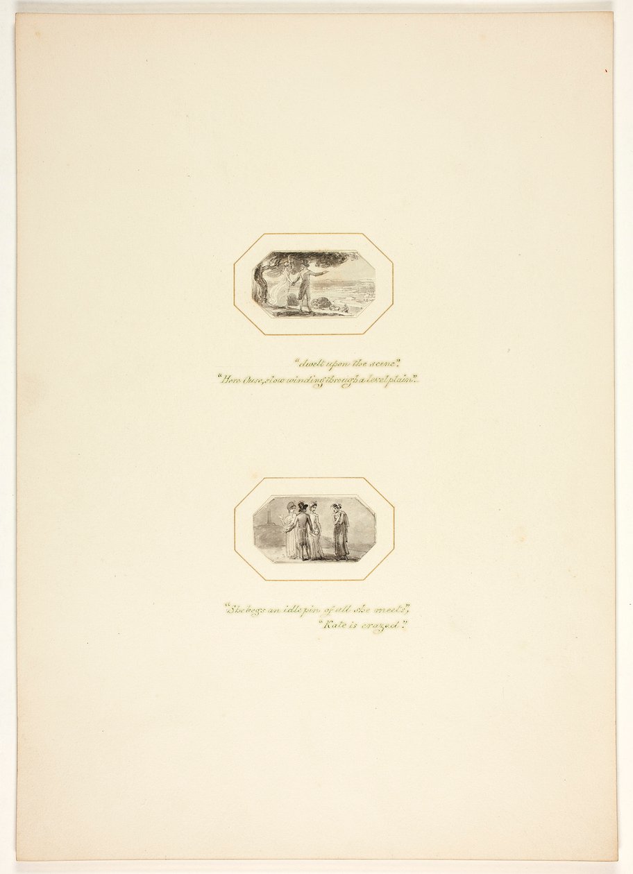 Studie pro desku z Úkolu od Thomas Stothard