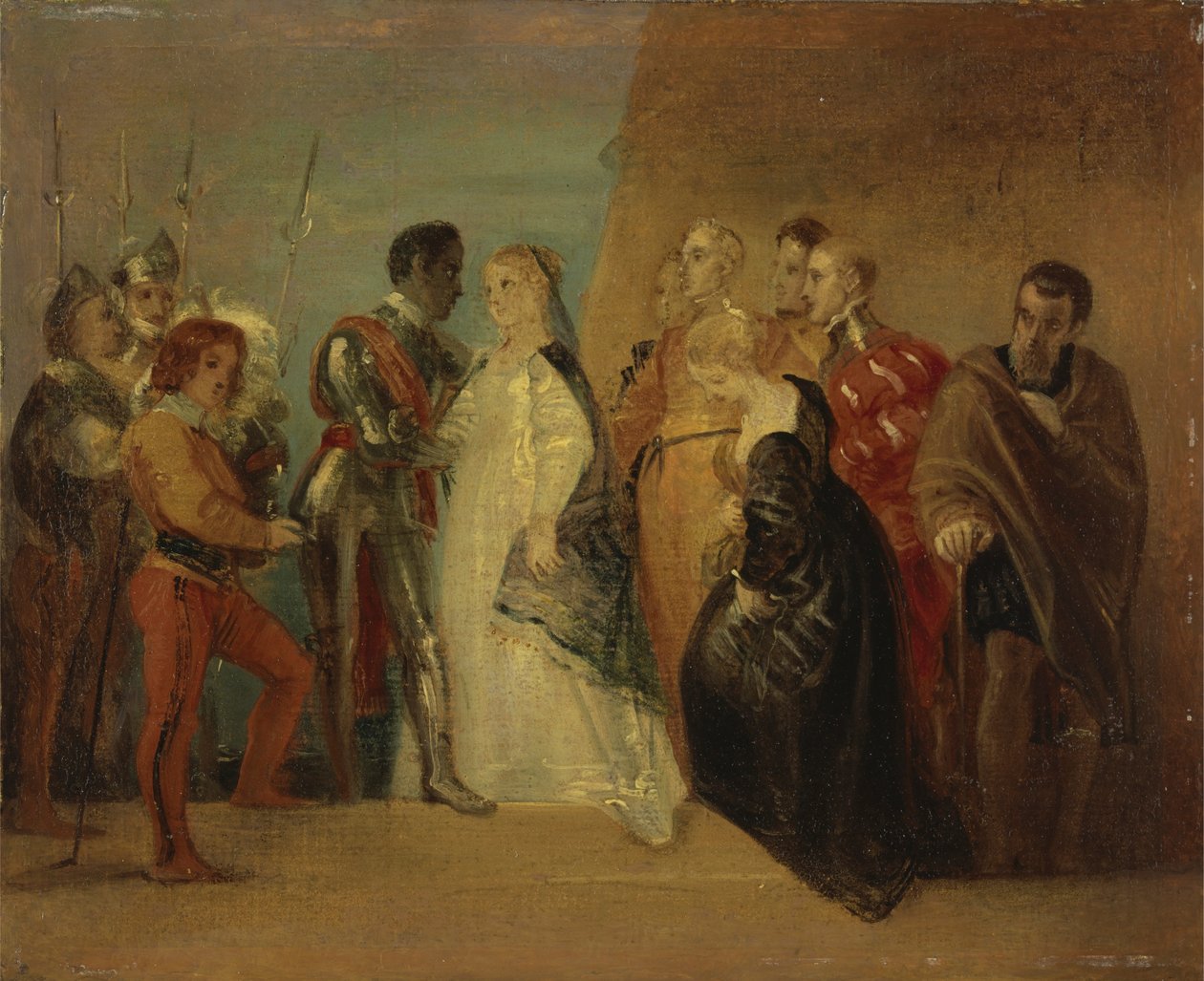 Návrat Othella, „Othello“, dějství II, scéna II od Thomas Stothard