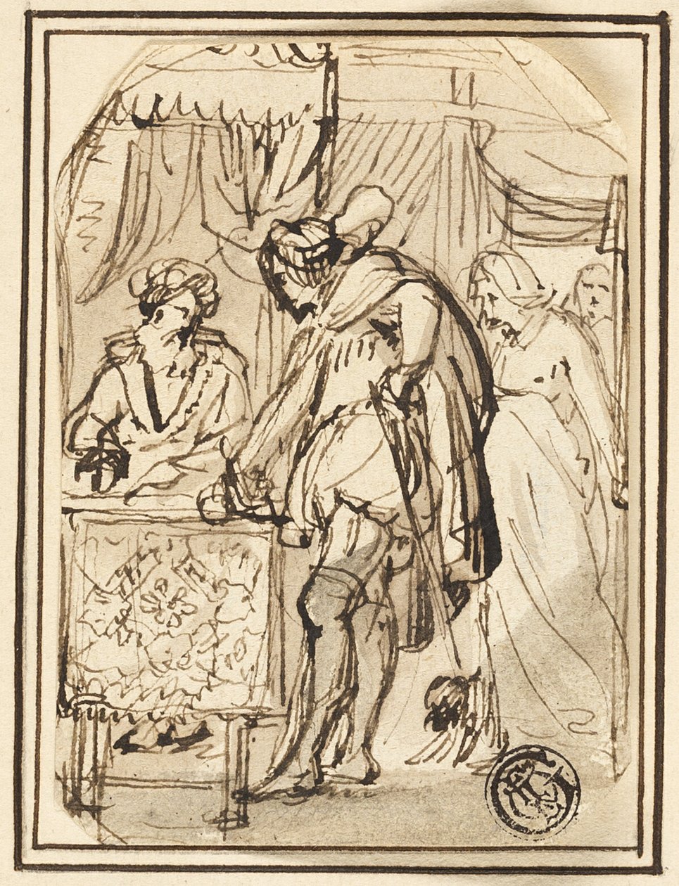 Mladý muž u písařova stolu od Thomas Stothard