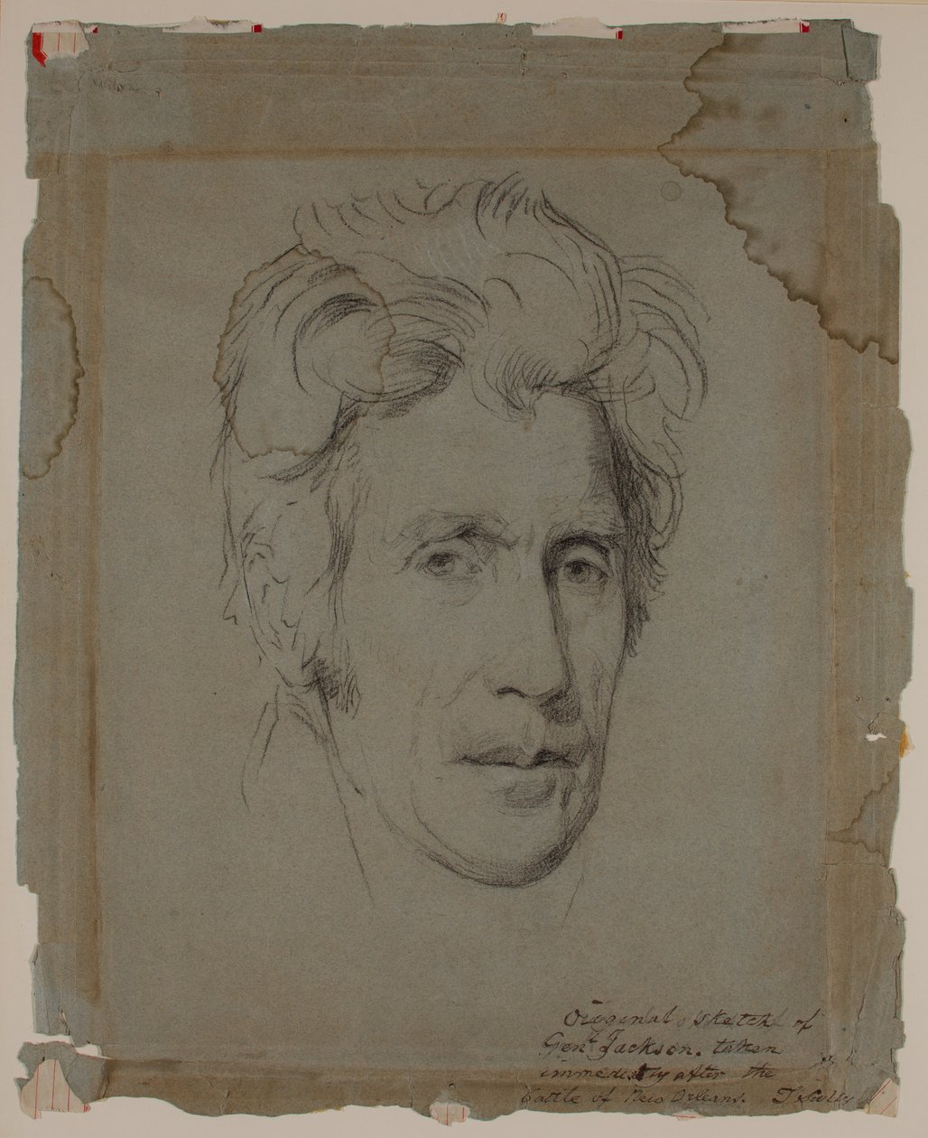 Andrew Jackson, po bitvě o New Orleans, kolem roku 1815 (kresba) od Thomas Sully