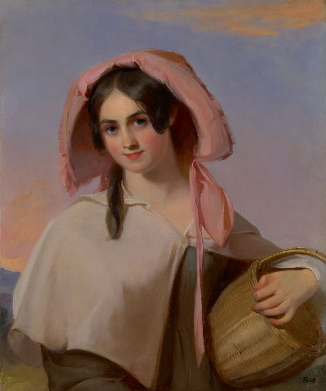 Elizabeth Huddell Cook (později Elizabeth Huddell Cook Bache, 1815-1898) jako Venkovská dívka od Thomas Sully