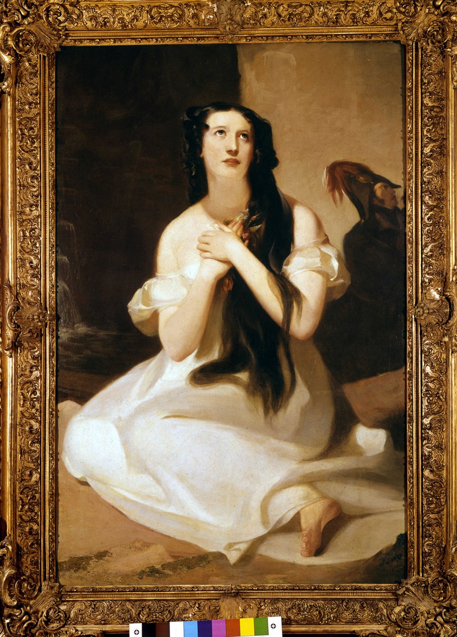 Portrét Mary Ann Paton (paní Woodová) (1802-1864) anglická zpěvačka. Malba Thomase Sullyho. od Thomas Sully