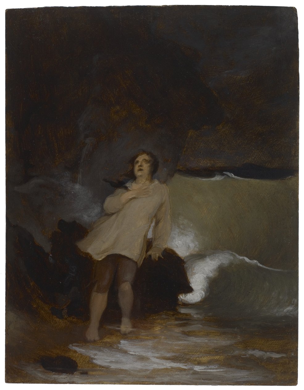 Ztroskotání Robinsona Crusoe, kolem roku 1856 od Thomas Sully