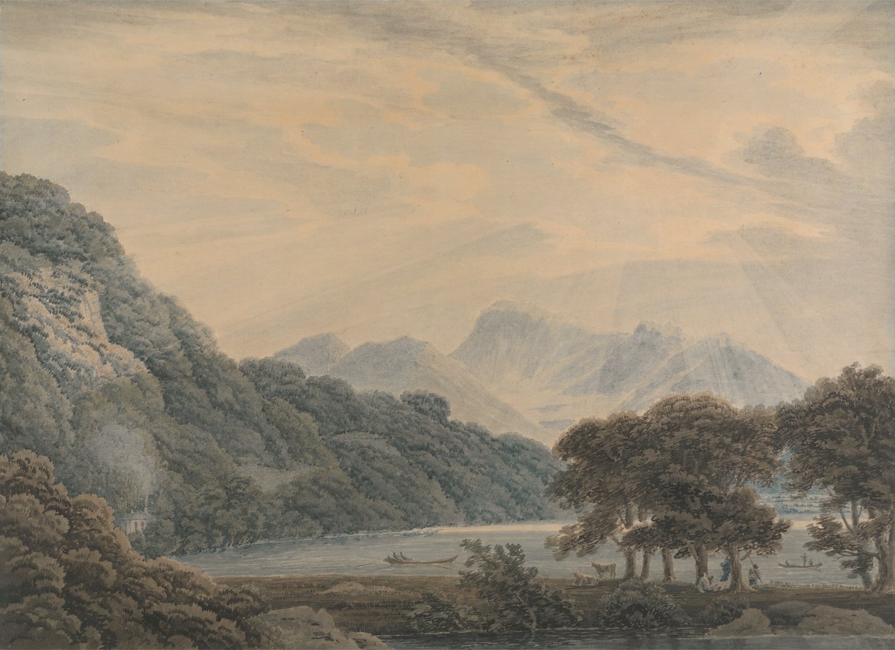 Hlava Ullswater, s lóží Patterdale na levé straně od Thomas Sunderland