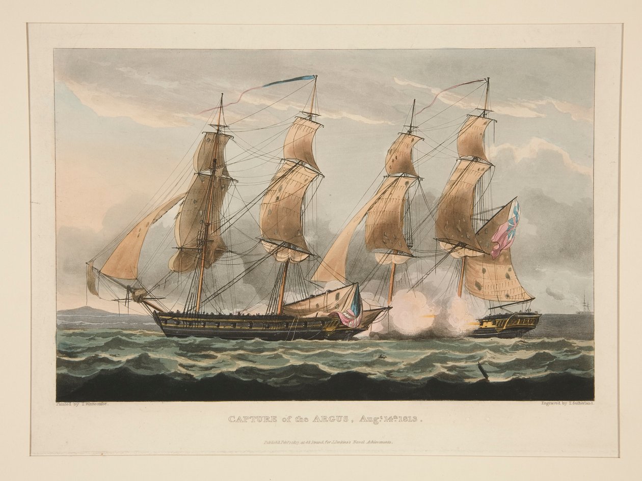 Zajetí Argusu, Augs. 14., 1813 od Thomas Sutherland