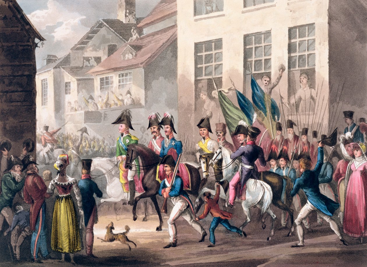 „Vstup spojenců do Paříže, 31. března 1814“, 1815 od Thomas Sutherland