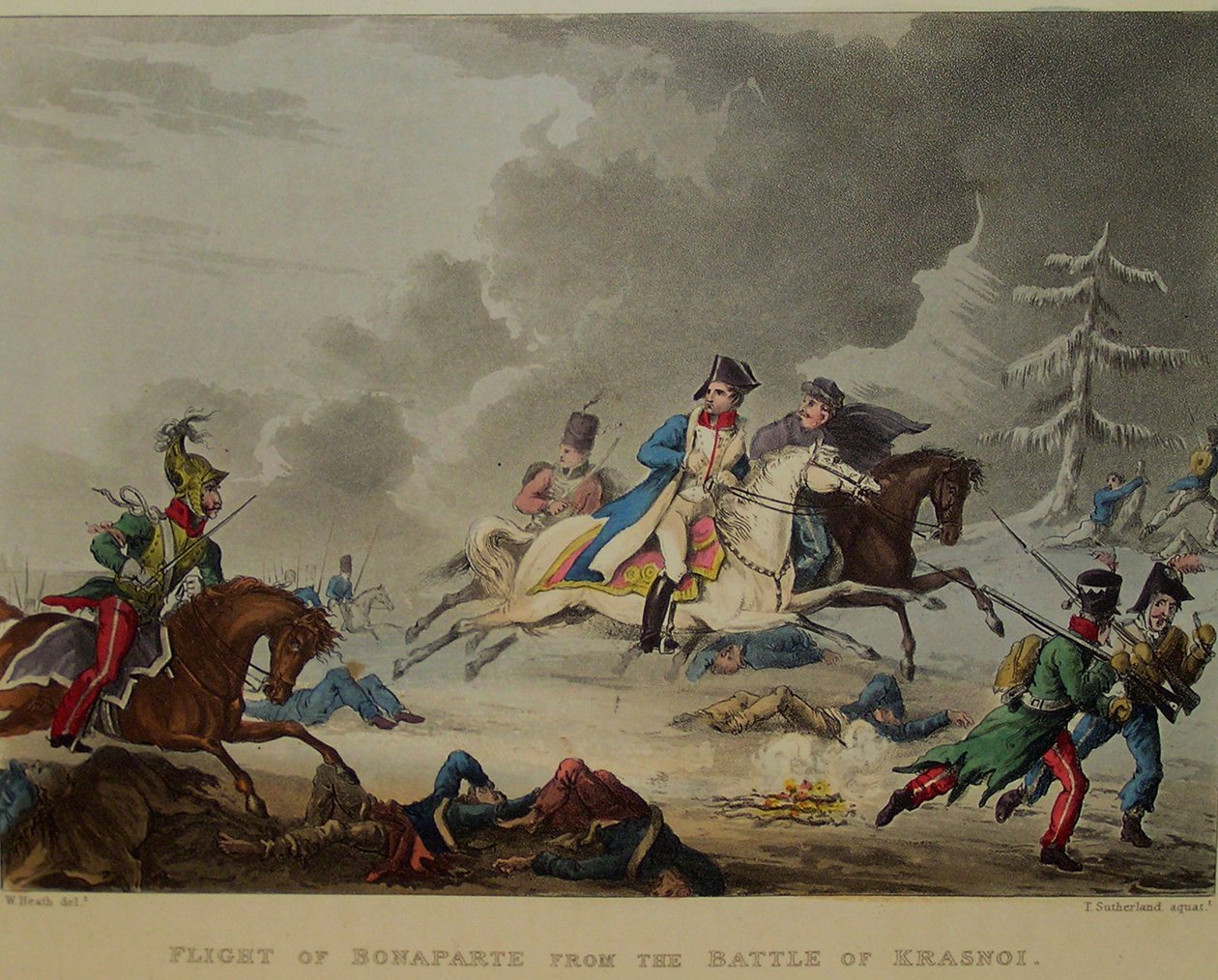 Útěk Bonaparta z bitvy u Krasnoje, 1815 od Thomas Sutherland