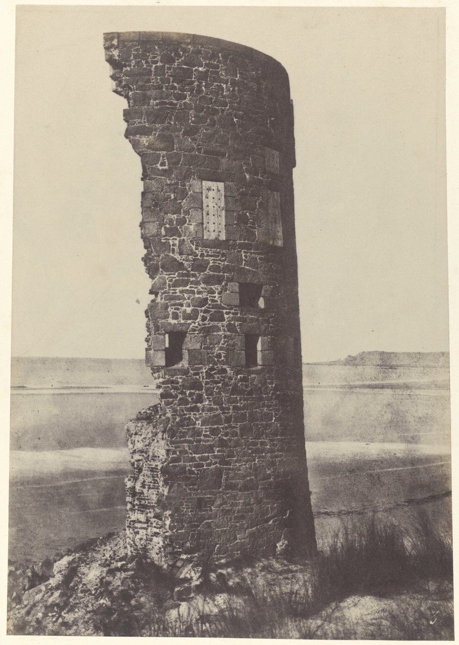 Věž zasažená bleskem, záliv Saint-Ouen, 1854 (foto) od Thomas Sutton