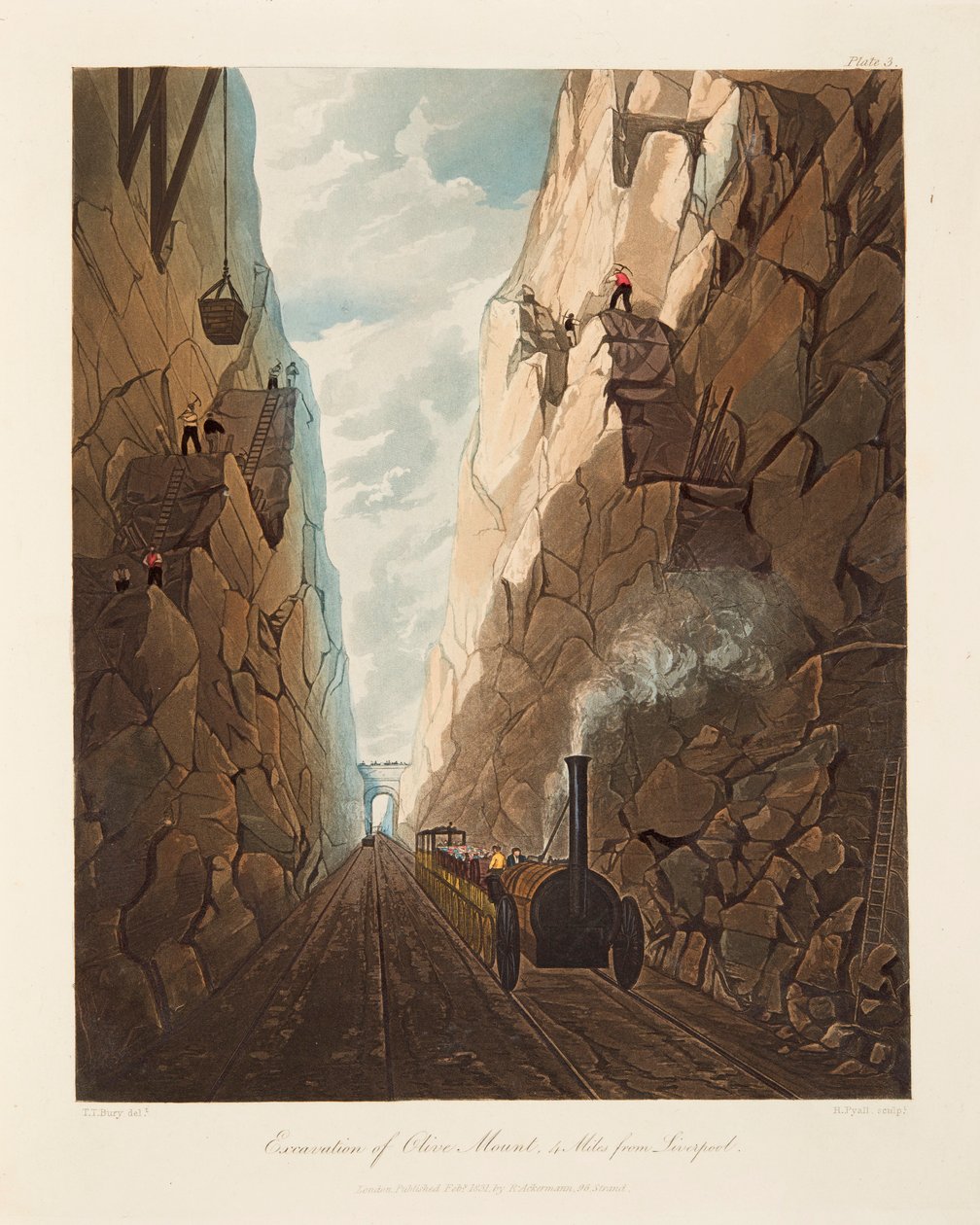 „Výkop Olivové hory, 4 míle od Liverpoolu“, 1831 od Thomas Talbot Bury