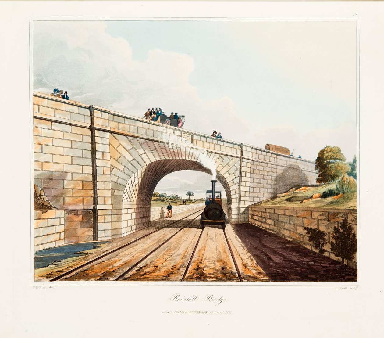 Rainhill Bridge, Chat Moss, poblíž Liverpoolu, 1831 od Thomas Talbot Bury