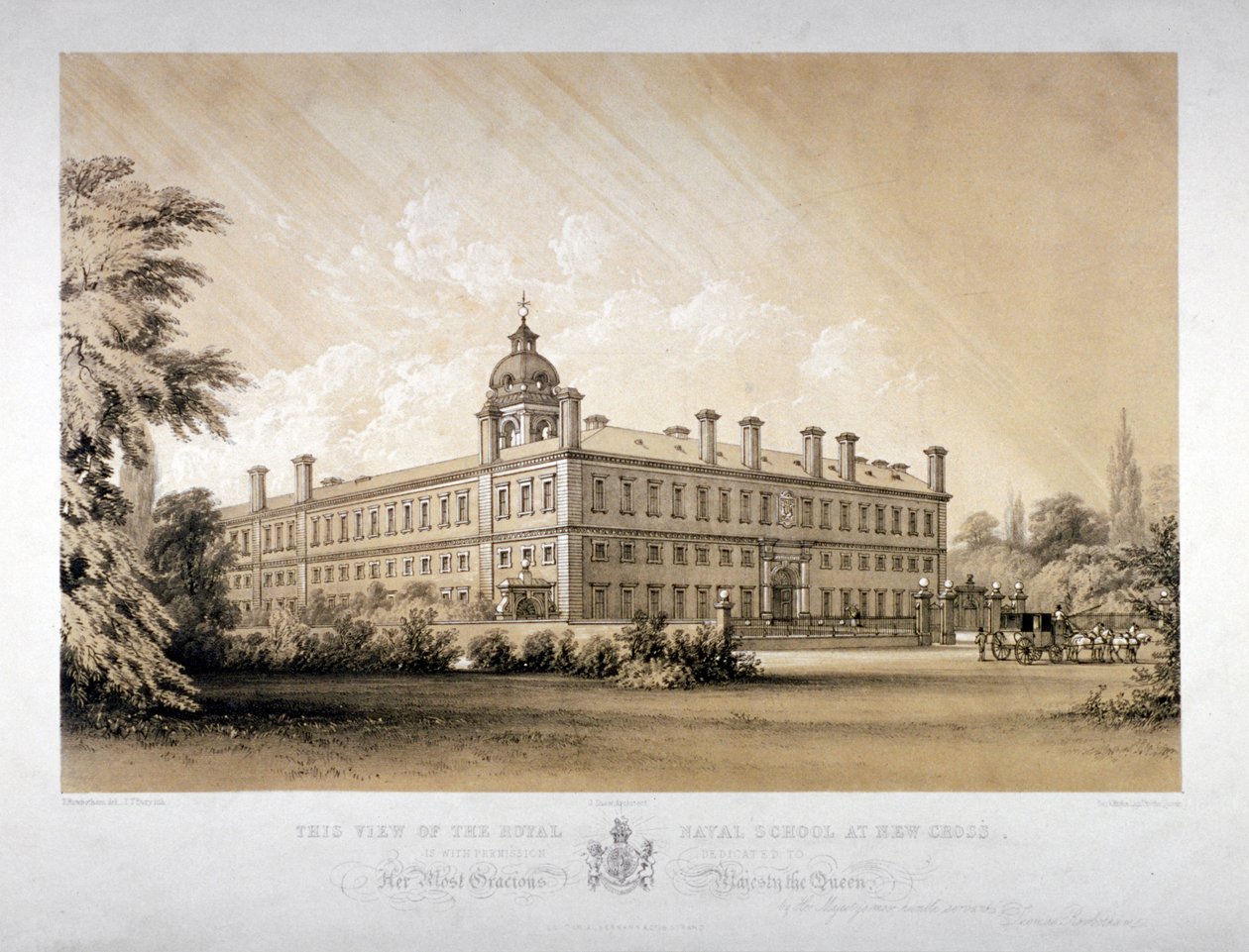 Královská námořní škola v New Cross, Lewisham, Londýn, c1870. od Thomas Talbot Bury