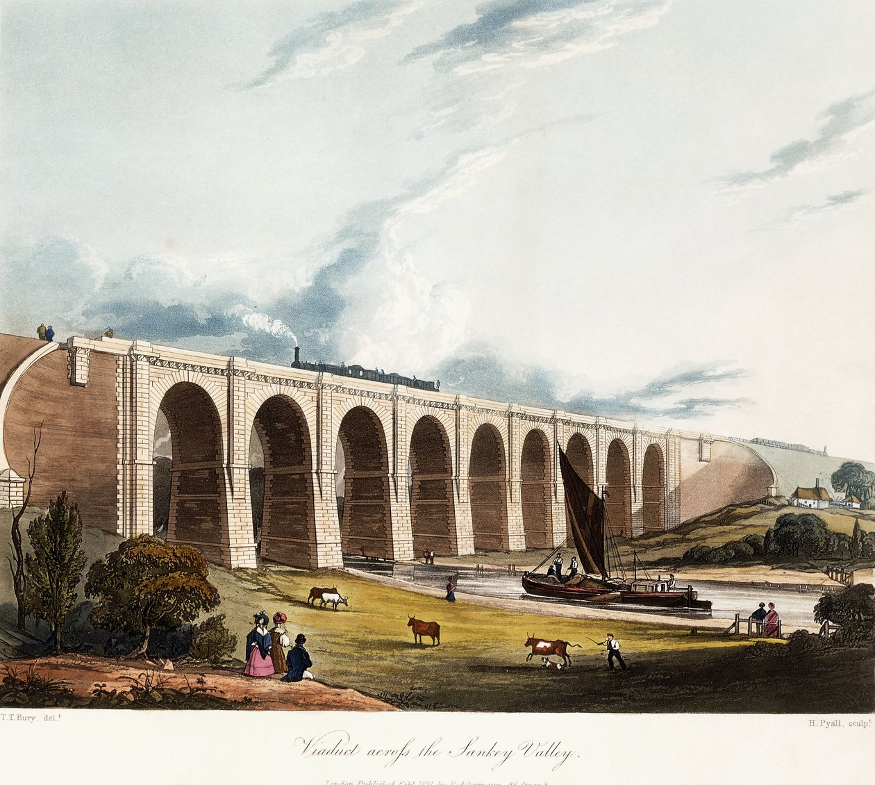 Viadukt přes údolí Sankey, 1831 od Thomas Talbot Bury