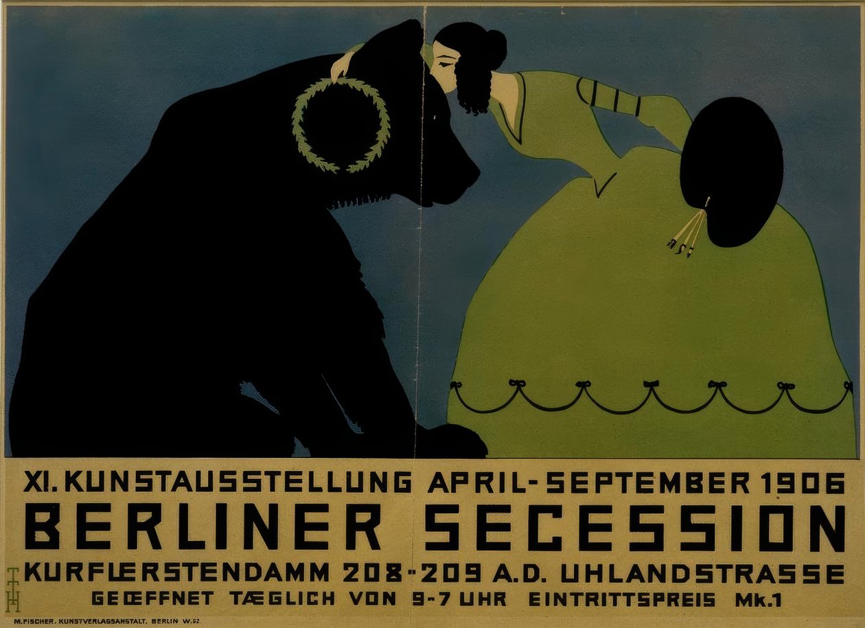 Berlínská secese 1906 / T. Heine / plakát, 1906 od Thomas Theodor Heine