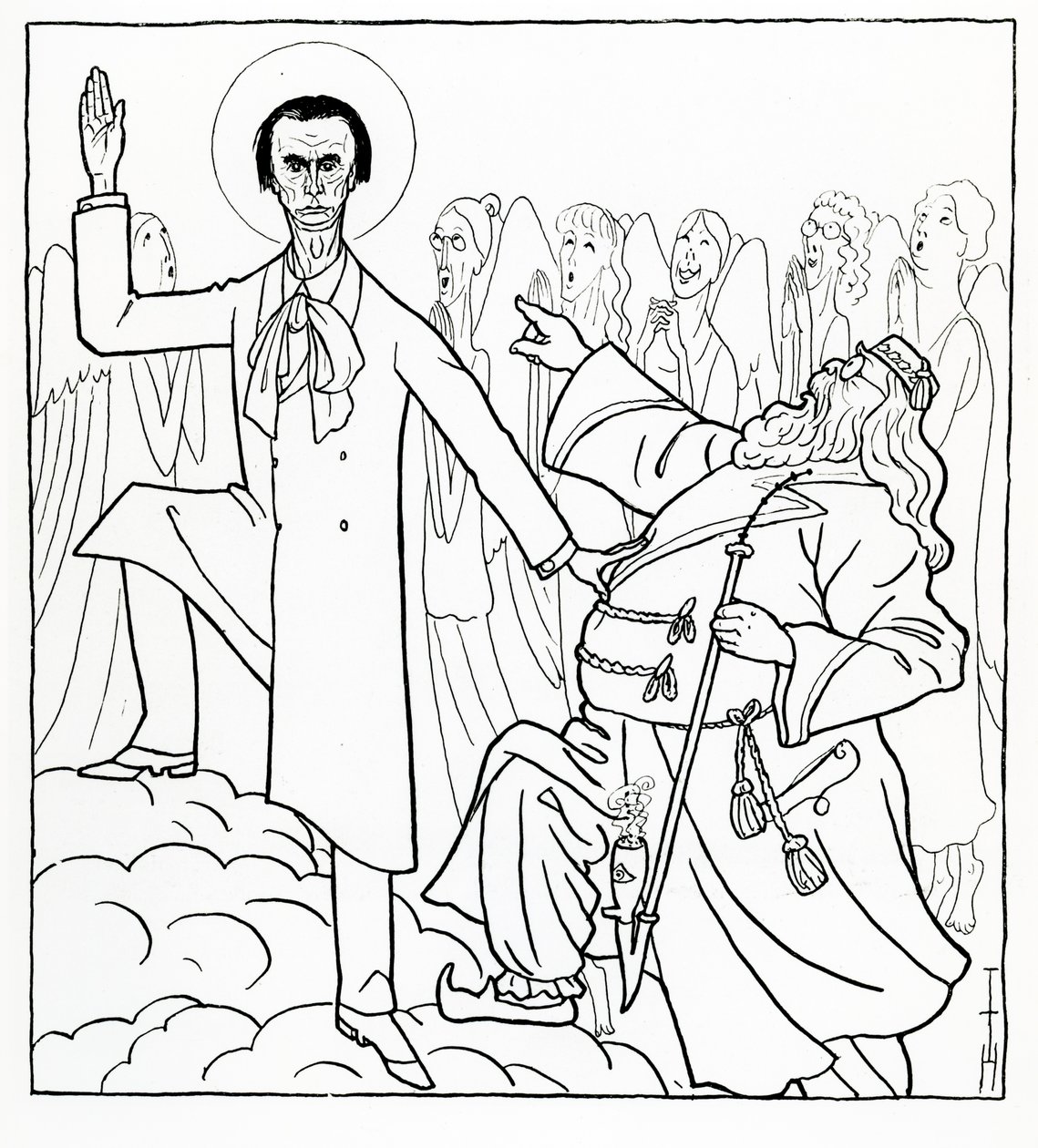 Karikatura Rudolfa Steinera, ilustrace z 