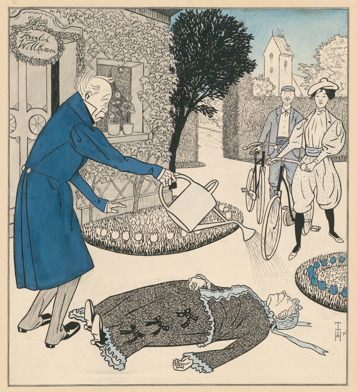 Moderní žena aneb Návštěva u novomanželů od Thomas Theodor Heine