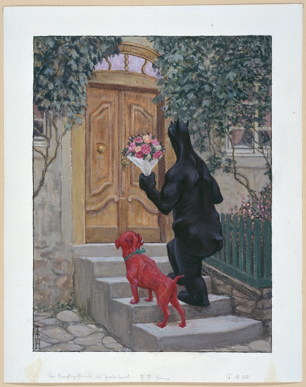Der Simplicissimus jako gratulant od Thomas Theodor Heine