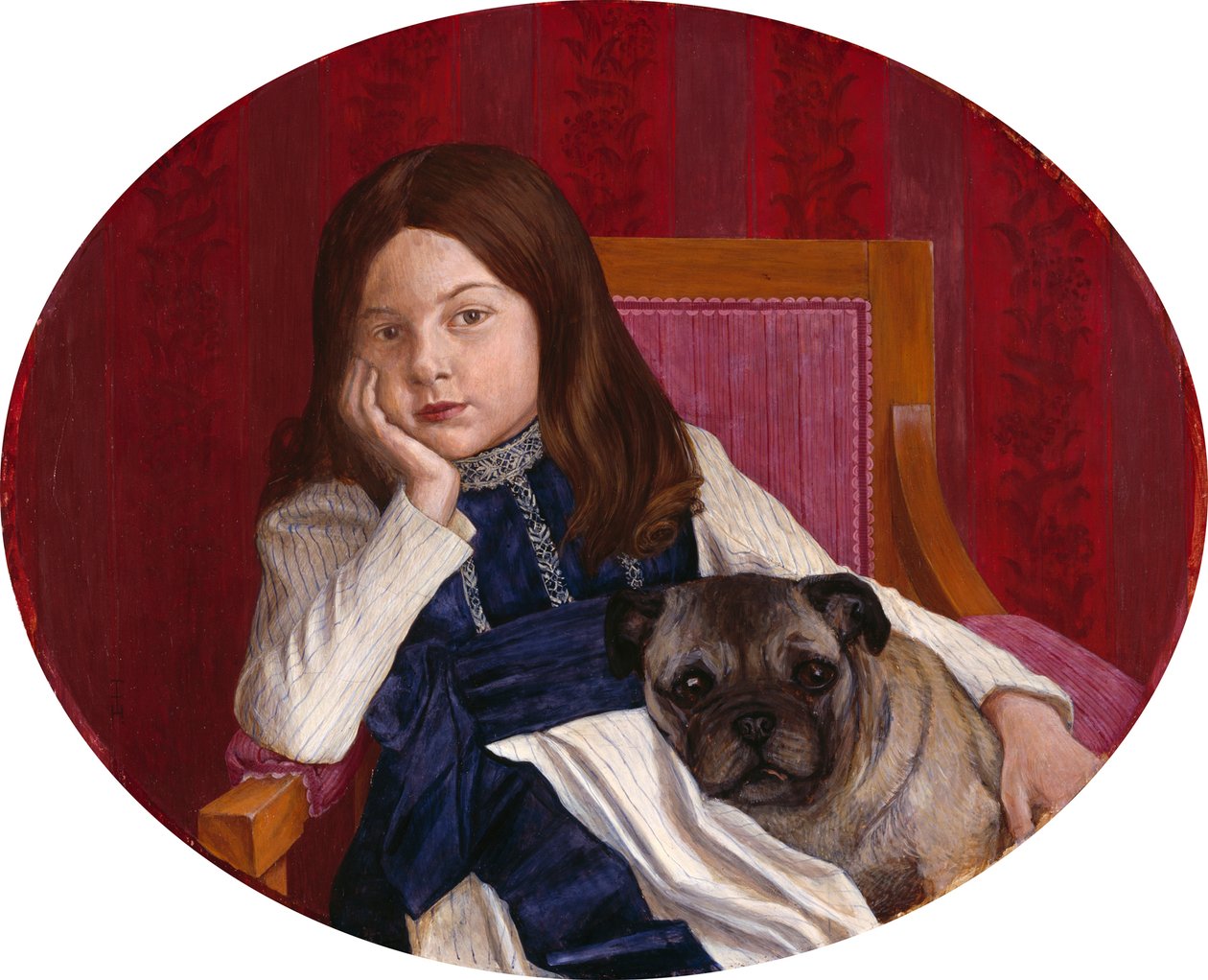 Johanna, umělcova dcera s mopsem od Thomas Theodor Heine