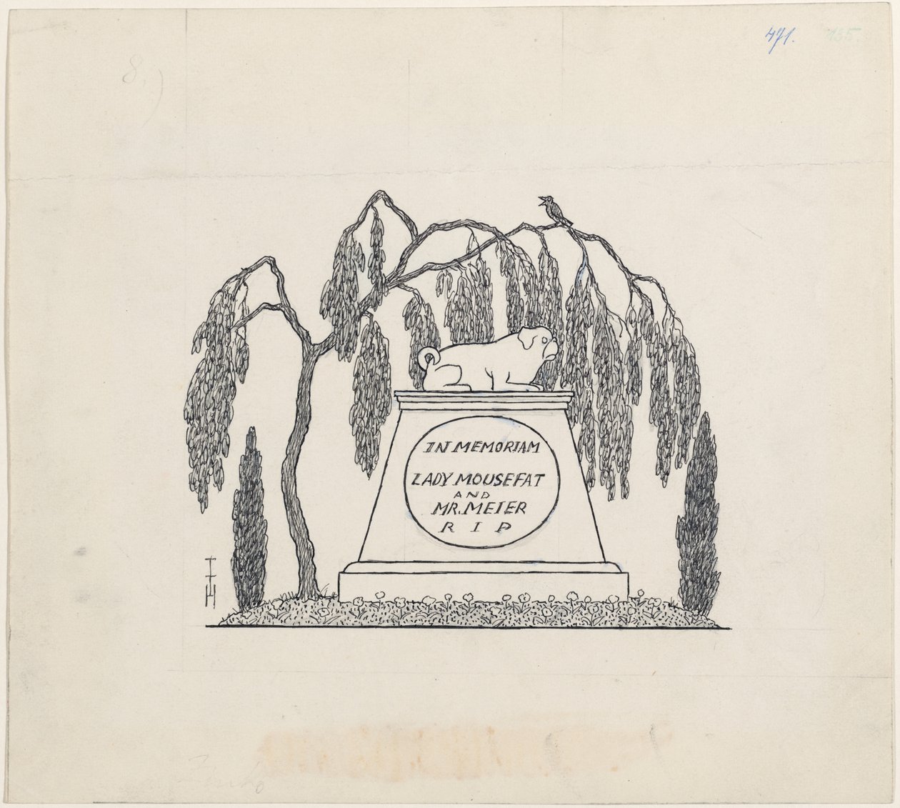 Mopsgrab od Thomas Theodor Heine